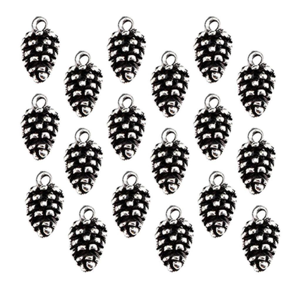 7338 50pcs Pinecone Charms Pendants Christmas Charms Beads Pendants for DIY